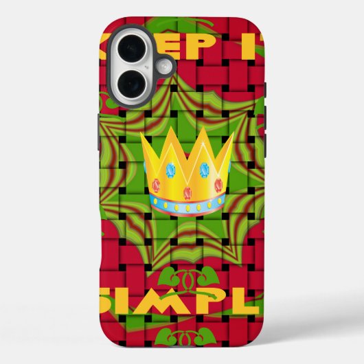 Einfach behalten: Fett Golden Red Woven Floral Pri Case-Mate iPhone Hülle (Rückseite)