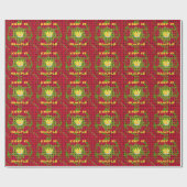Einfach behalten: Fett Golden Red Woven Floral Pri Geschenkpapier (Flach)