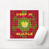 Einfach behalten: Fett Golden Red Woven Floral Pri Mousepad (Mit Mouse)