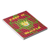 Einfach behalten: Fett Golden Red Woven Floral Pri Notizblock (angewinkelt)