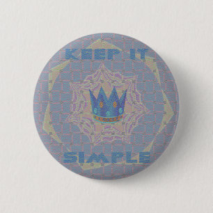 Einfach behalten: Pastel Royal Clarity Pattern Art Button