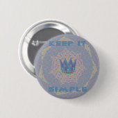 Einfach behalten: Pastel Royal Clarity Pattern Art Button (Vorne & Hinten)