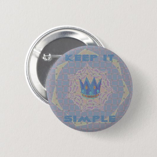 Einfach behalten: Pastel Royal Clarity Pattern Art Button (Vorne & Hinten)