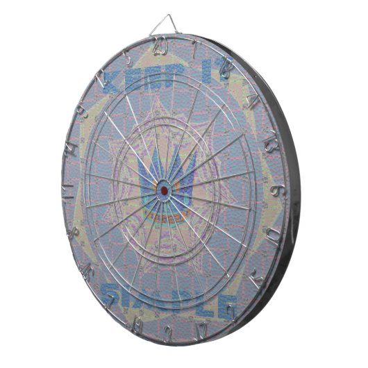 Einfach behalten: Pastel Royal Clarity Pattern Art Dartscheibe (Vorderseite rechts)