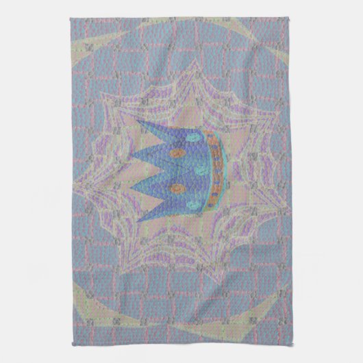 Einfach behalten: Pastel Royal Clarity Pattern Art Geschirrtuch (Vertikal)