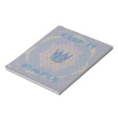 Einfach behalten: Pastel Royal Clarity Pattern Art Notizblock (Rotiert)