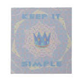 Einfach behalten: Pastel Royal Clarity Pattern Art Notizblock (Vorderseite)