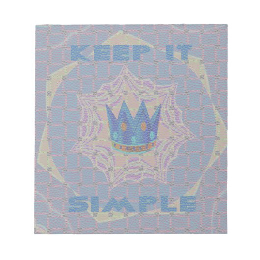Einfach behalten: Pastel Royal Clarity Pattern Art Notizblock (Vorderseite)
