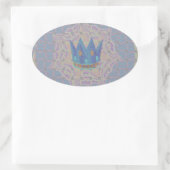 Einfach behalten: Pastel Royal Clarity Pattern Art Ovaler Aufkleber (Tasche)