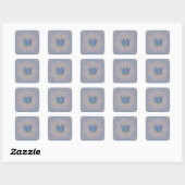Einfach behalten: Pastel Royal Clarity Pattern Art Quadratischer Aufkleber (Blatt)