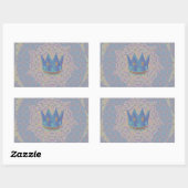 Einfach behalten: Pastel Royal Clarity Pattern Art Rechteckiger Aufkleber (Blatt)