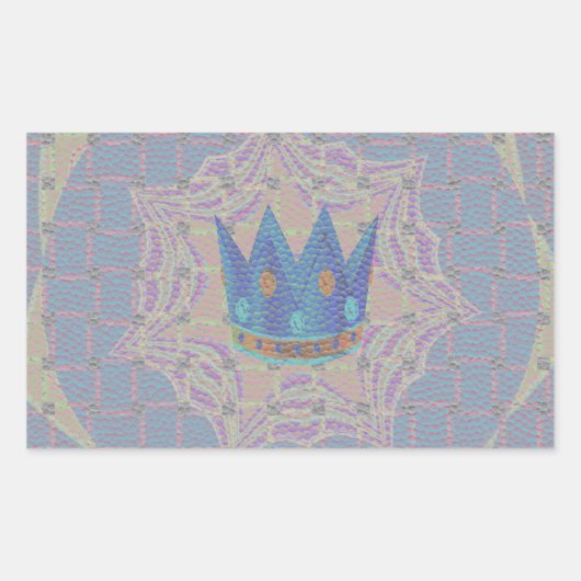 Einfach behalten: Pastel Royal Clarity Pattern Art Rechteckiger Aufkleber (Vorderseite)