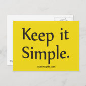 Einfach behalten postkarte (Vorne/Hinten)