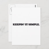 Einfach behalten postkarte (Vorne/Hinten)