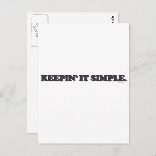 Einfach behalten postkarte (Vorne/Hinten)