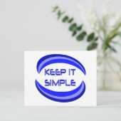 Einfach behalten postkarte (Stehend Vorderseite)