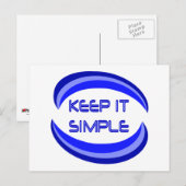 Einfach behalten postkarte (Vorne/Hinten)