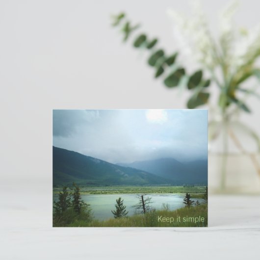 Einfach behalten postkarte (Stehend Vorderseite)