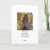 Einfach bei dir einchecken | Niedliches Eichhörnch Karte (Rückseite)