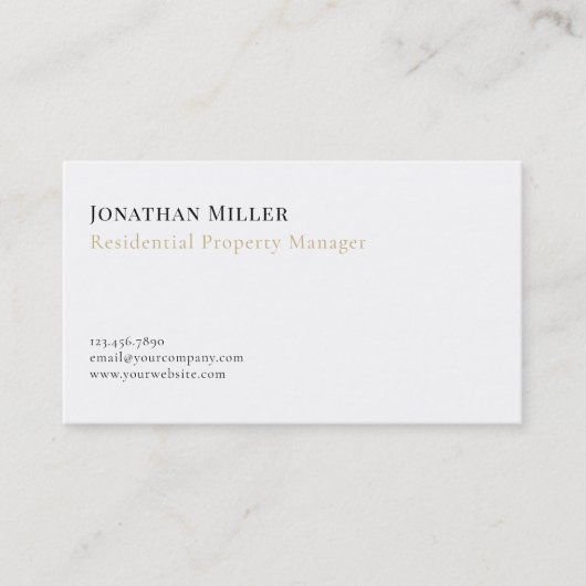 Einfach beidseitig visitenkarte (Vorderseite)