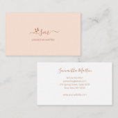 Einfach beige Blüte Visitenkarte (Vorne/Hinten)