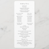 Einfach beige, moderne Initialen Programm (Rückseite)