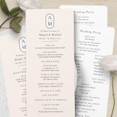 Einfach beige, moderne Initialen Programm