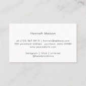 Einfach Beige Moderne Minimalistische Loyalität Visitenkarte (Rückseite)