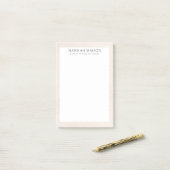 Einfach Beige Modernes Minimalistisch Post-it Klebezettel (Auf Schreibtisch)