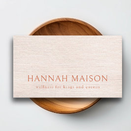 Einfach Beige Modernes Minimalistisch Visitenkarte