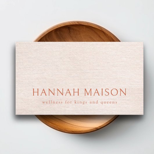 Einfach Beige Modernes Minimalistisch Visitenkarte