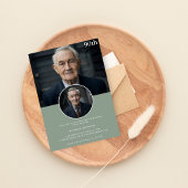 Einfach beliebiges Alter Grün Foto 90. Geburtstag Einladung