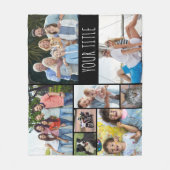 Einfach benutzerdefiniert 8 Foto Collage Your Colo Fleecedecke (Vorderseite)