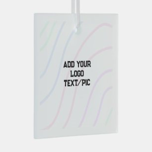 einfach benutzerdefiniert gelb blau aquarell add l ornament aus glas