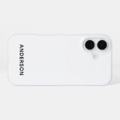 Einfach Benutzerdefiniert Personalisiert Weiß iPhone 16 Hülle (Rückseite (Horizontal))