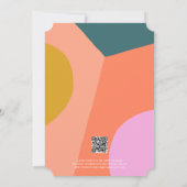 Einfach benutzerdefinierter, moderner Retro-Hochze Einladung (Rückseite)