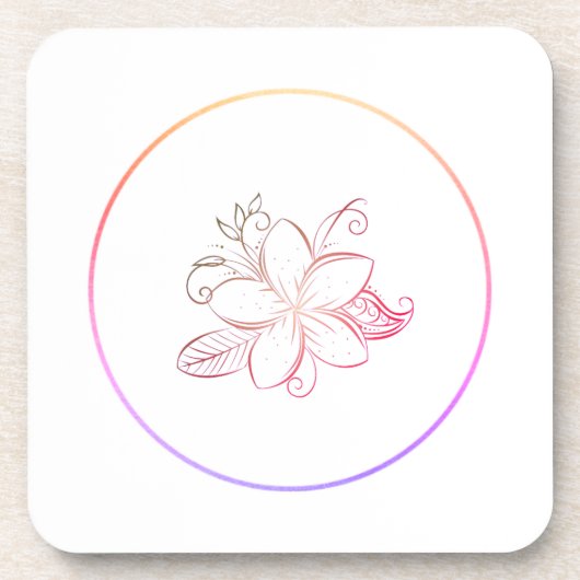 Einfach benutzerdefinierter QR-Code hinzufügen, da Getränkeuntersetzer (Vorderseite)