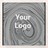 Einfach benutzerdefinierter QR-Code hinzufügen, da Glasuntersetzer (Vorderseite)