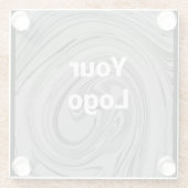 Einfach benutzerdefinierter QR-Code hinzufügen, da Glasuntersetzer (Rückseite)