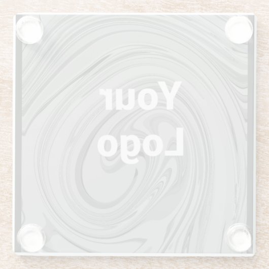 Einfach benutzerdefinierter QR-Code hinzufügen, da Glasuntersetzer (Rückseite)