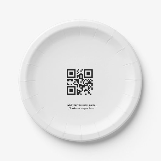 Einfach benutzerdefinierter QR-Code hinzufügen, da Pappteller (Vorderseite)
