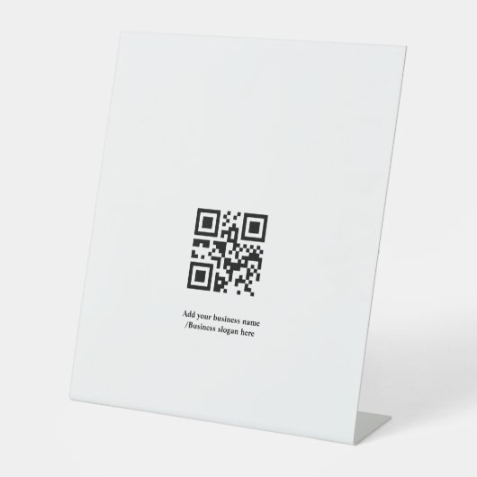 Einfach benutzerdefinierter QR-Code hinzufügen, da Sockelschild (Vorderseite)