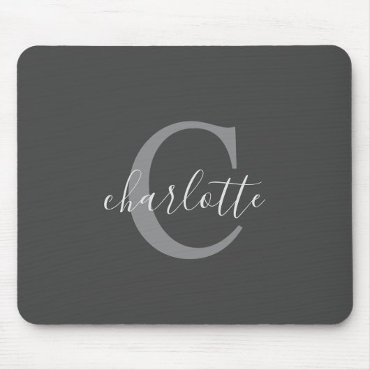 Einfach benutzerdefiniertes Dunkelgrau Mousepad (Vorne)