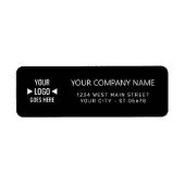 Einfach benutzerdefiniertes Firmenlogo in Schwarz (Vorne)