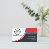 Einfach Beruflich 2 Farben hinzufügen Visitenkarte (Stehend Vorderseite)