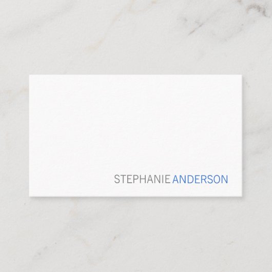 Einfach Beruflich (blau) Visitenkarte (Vorderseite)