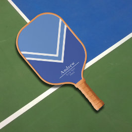 Einfach Beruflich Blue Monogram Mit Monogramm Pickleball Schläger