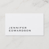 Einfach beruflich, elegant und weiß visitenkarte (Vorderseite)