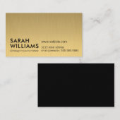 Einfach Beruflich-Gold-Metallic Visitenkarte (Vorne/Hinten)