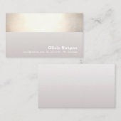 Einfach Beruflich Gold Taupe Ombre Visitenkarte (Vorne/Hinten)